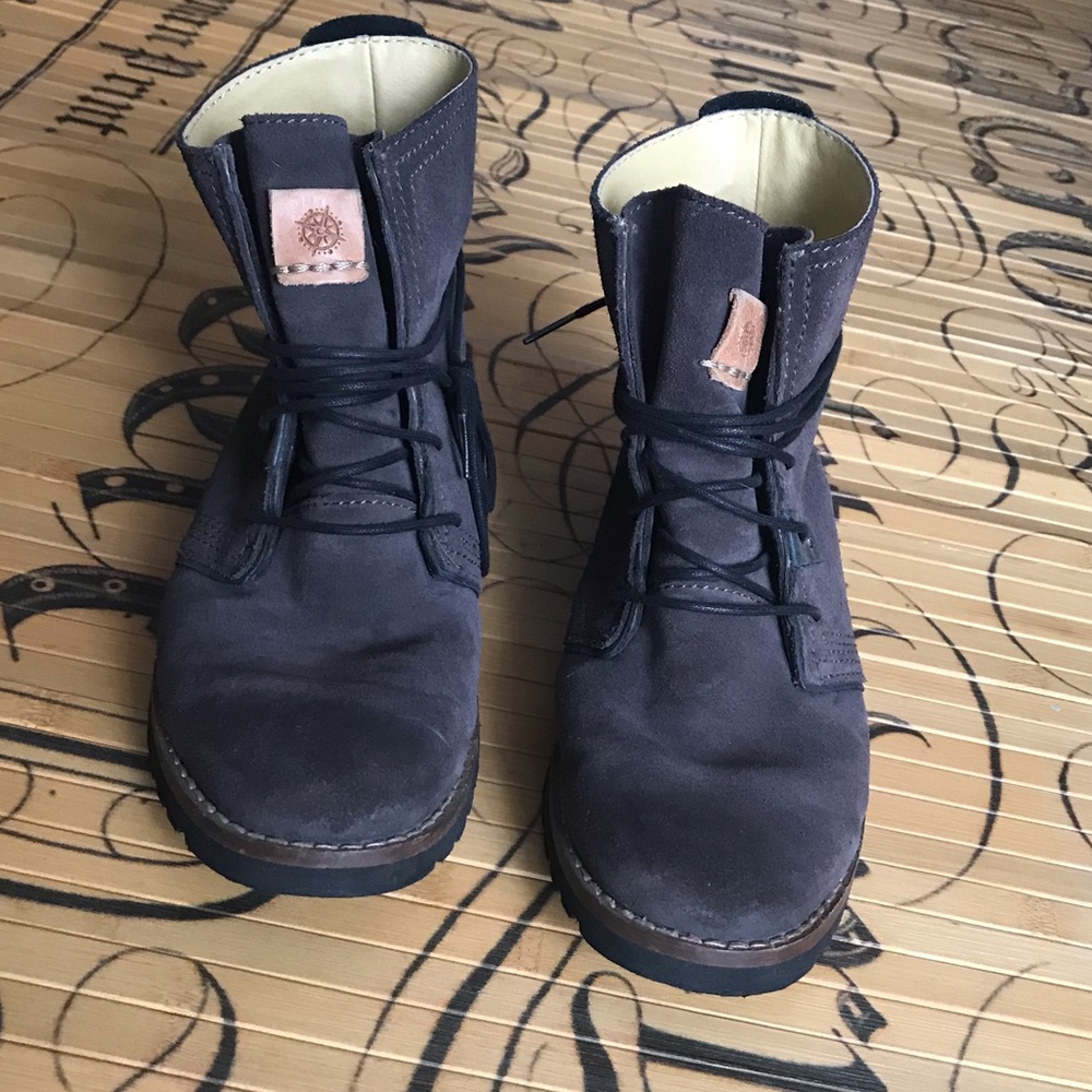 SOLD Bussola Distressed Grey Suede Boots SOLD